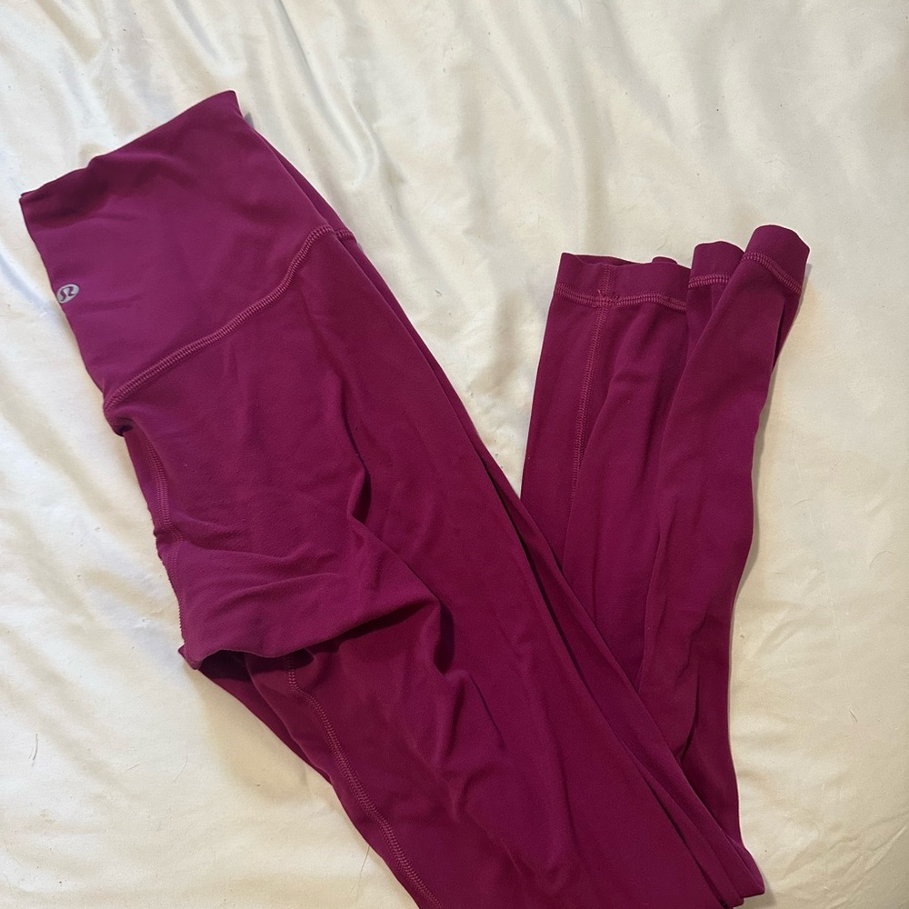 Lululemon Athletica Magenta Leggings
